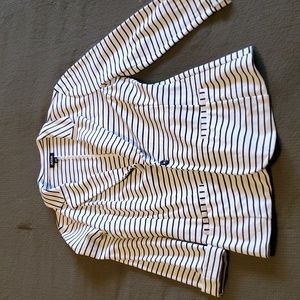 White stripped blazer